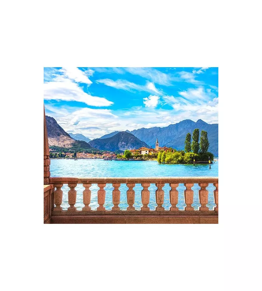 FOTOMURALE ADESIVO "ISOLE BORROMEE" IN PVC, 312X280 CM