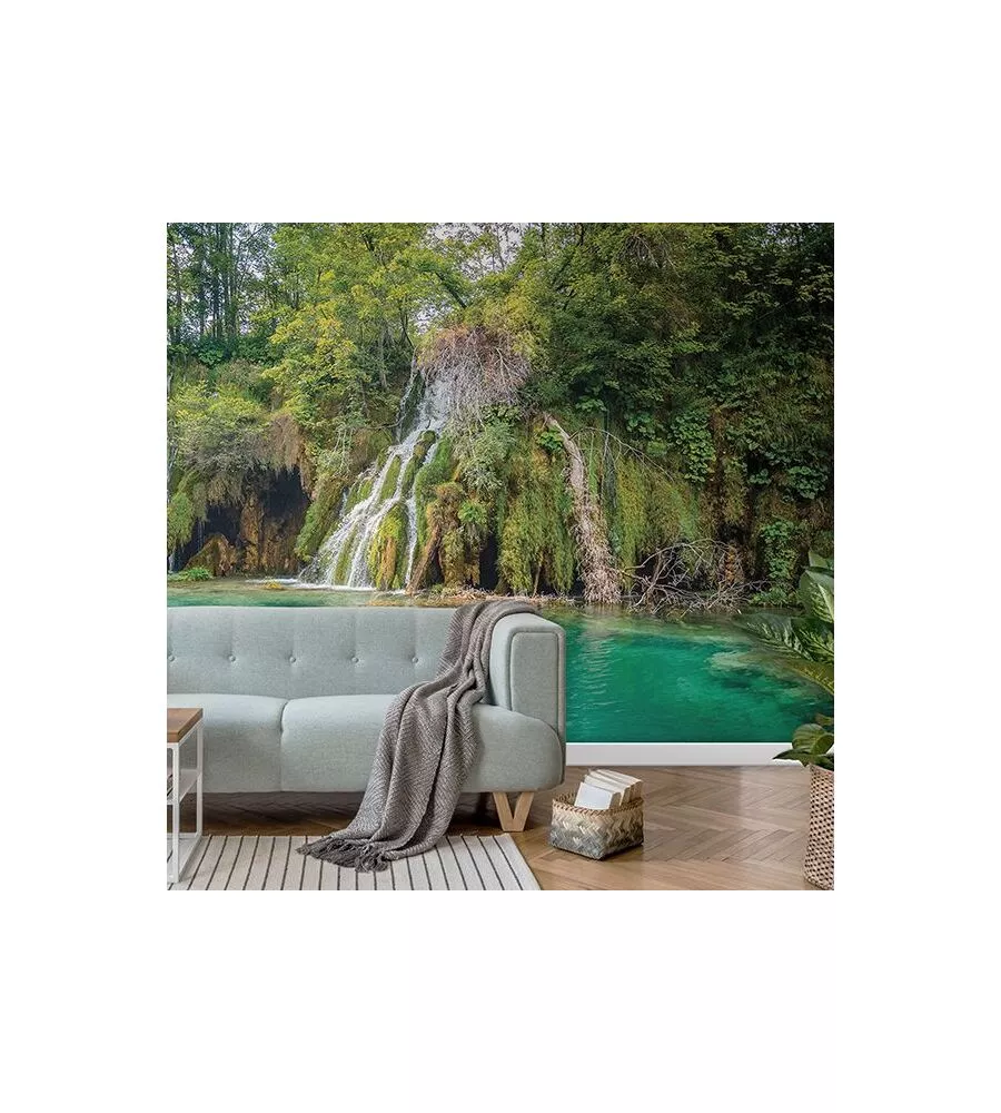 FOTOMURALE ADESIVO "FOREST LAKE" IN PVC, 416X280 CM