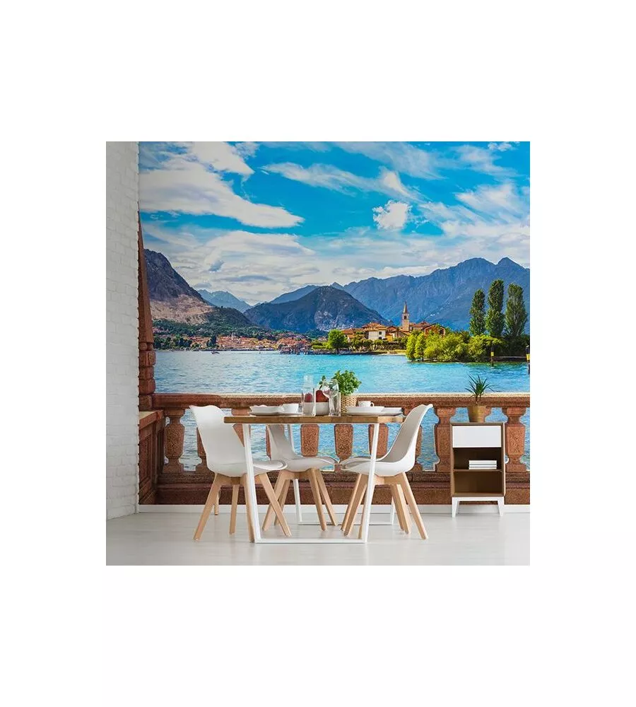 FOTOMURALE ADESIVO "ISOLE BORROMEE" IN PVC, 416X280 CM