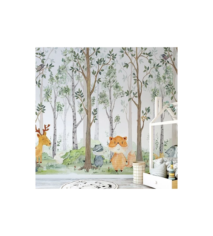 FOTOMURALE ADESIVO "THE SECRET OF THE FOREST" IN PVC, 416X280 CM