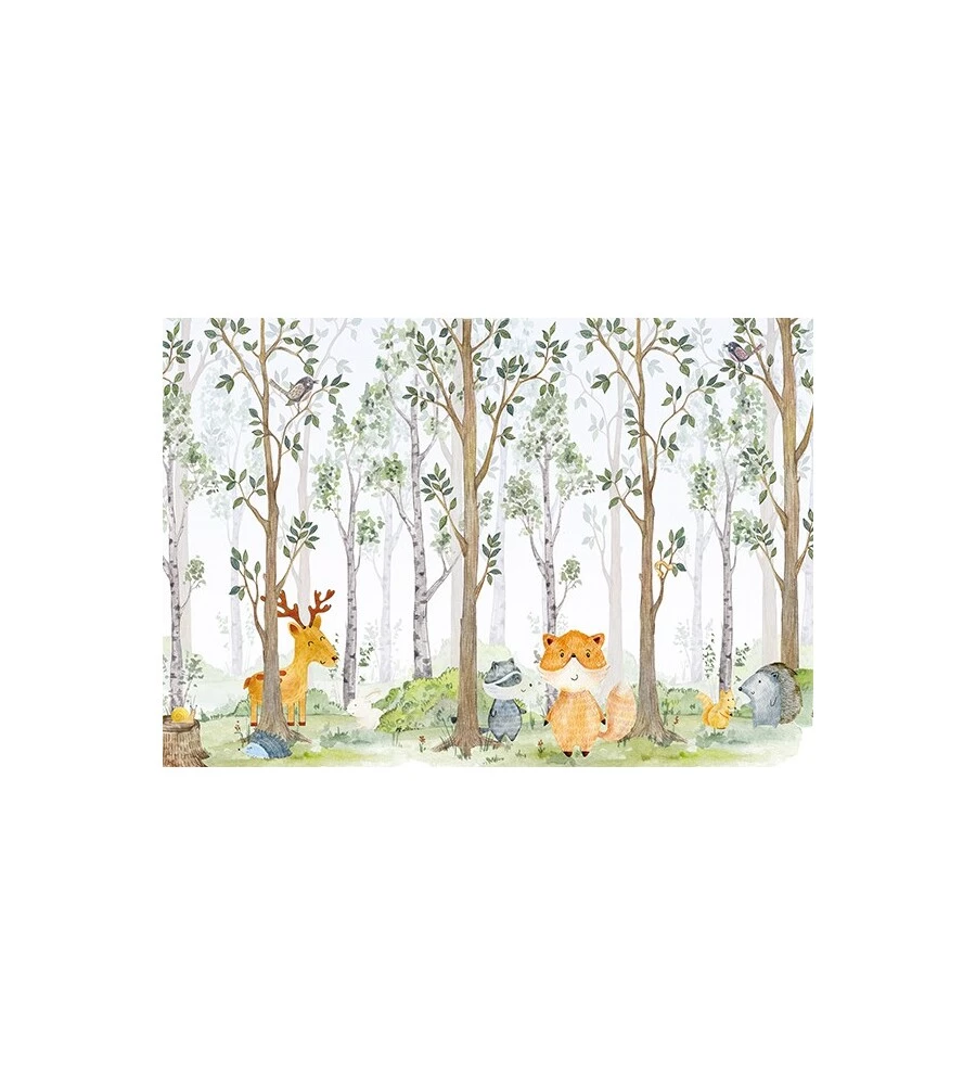 FOTOMURALE ADESIVO "THE SECRET OF THE FOREST" IN PVC, 416X280 CM