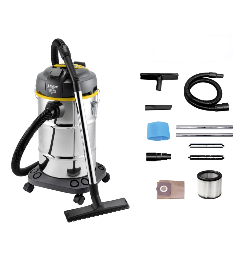 ASPIRATORE SOLIDI LIQUIDI ELETTRICO LAVOR "WTP 30 XE" 1600W 30 LT 65 L/S