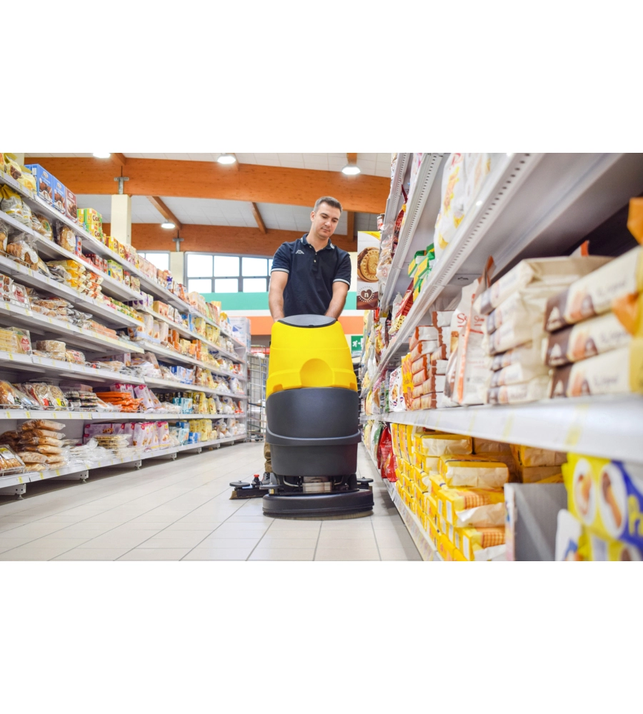 LAVASCIUGA PAVIMENTI A BATTERIA PROFESSIONALE - LAVOR - 500/800 MM 2000 MQ/H 44/60 L 24 V