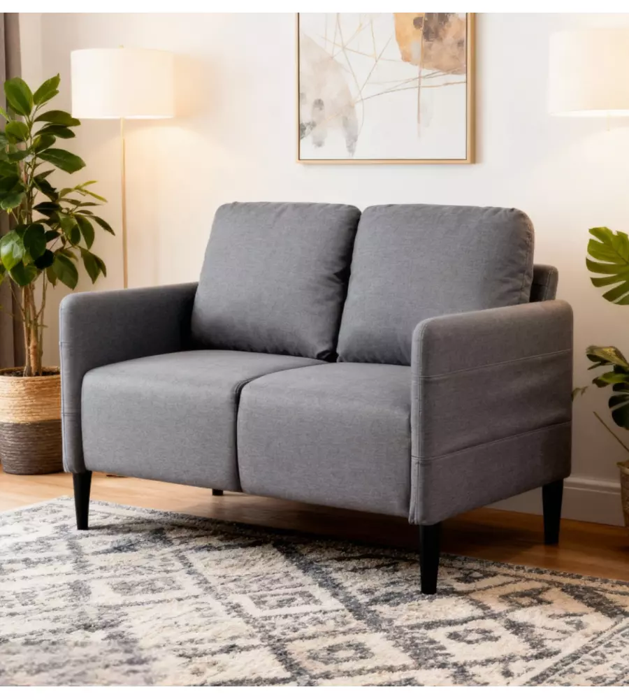 DIVANO 2 POSTI "POKER" BLU JEANS 135X81X90 CM