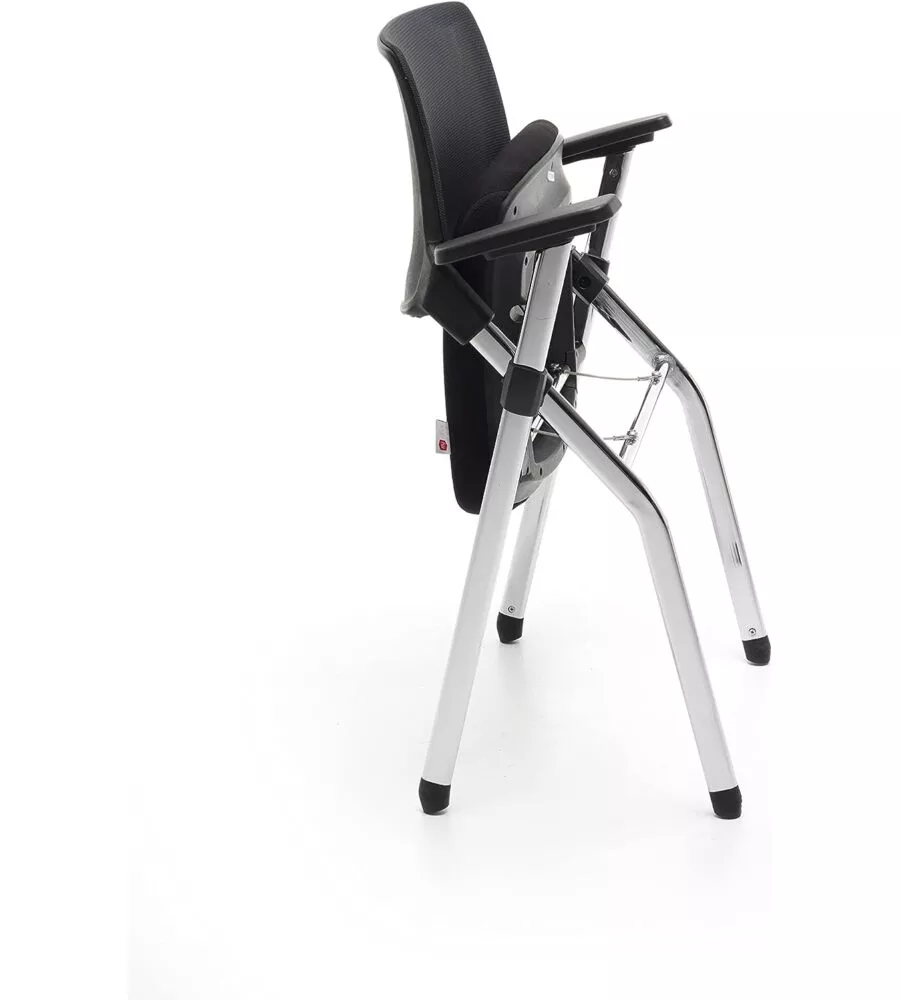 SEDIA DA UFFICIO "BRIFING" PIEGHEVOLE NERA, 61X60X80 CM