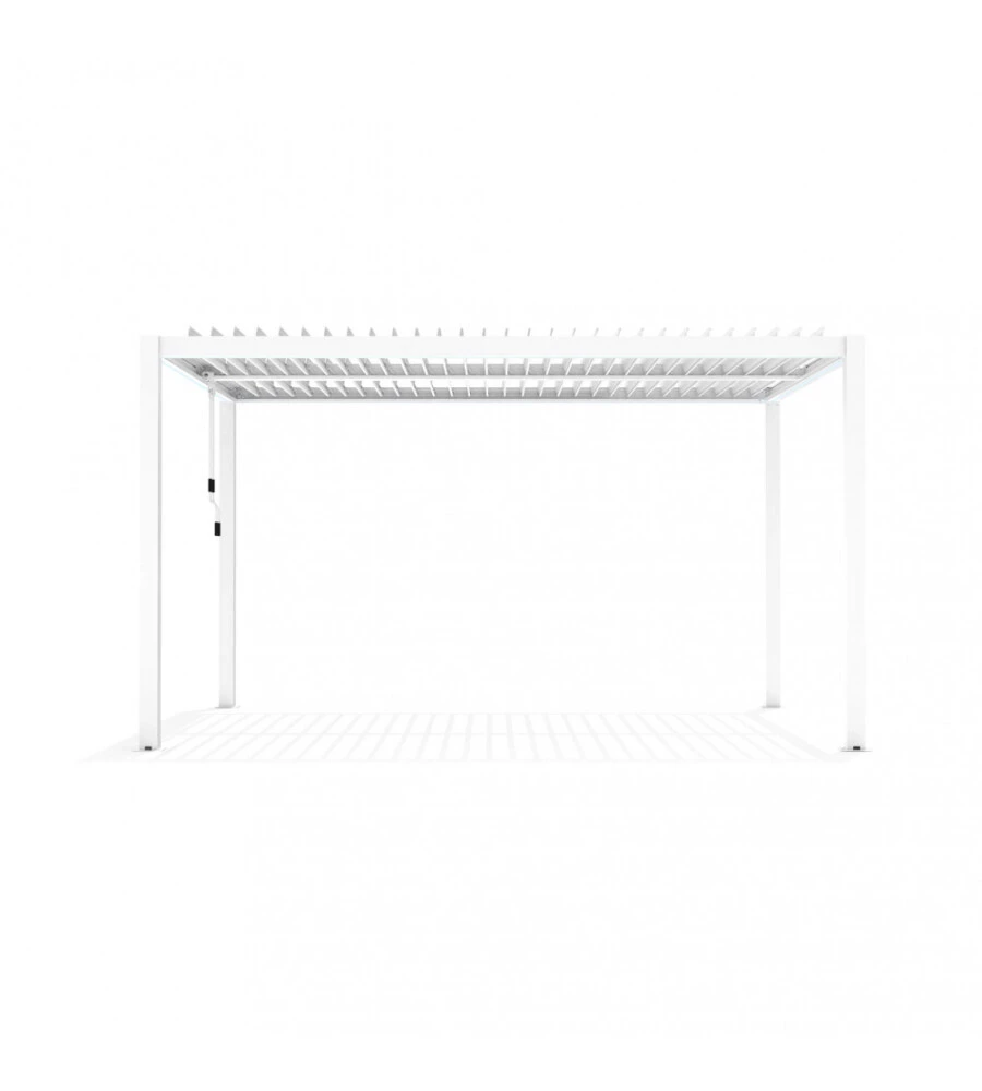 GAZEBO PERGOLA BIOCLIMATICA DA ESTERNO ELICA GARDEN BIANCA IN ALLUMINIO - 3X4 M