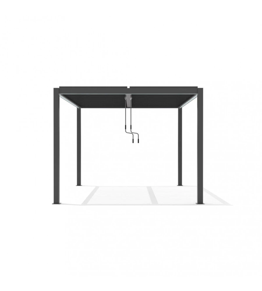 GAZEBO PERGOLA BIOCLIMATICA DA ESTERNO ELICA GARDEN ANTRACITE IN ALLUMINIO - 3X4 M
