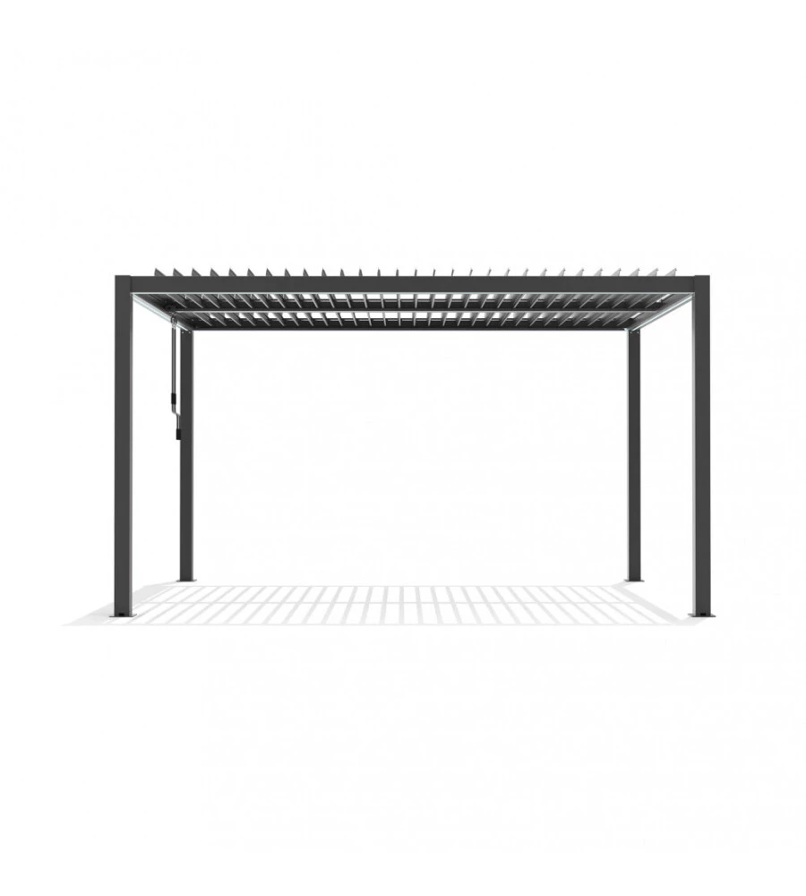 GAZEBO PERGOLA BIOCLIMATICA DA ESTERNO ELICA GARDEN ANTRACITE IN ALLUMINIO - 3X4 M