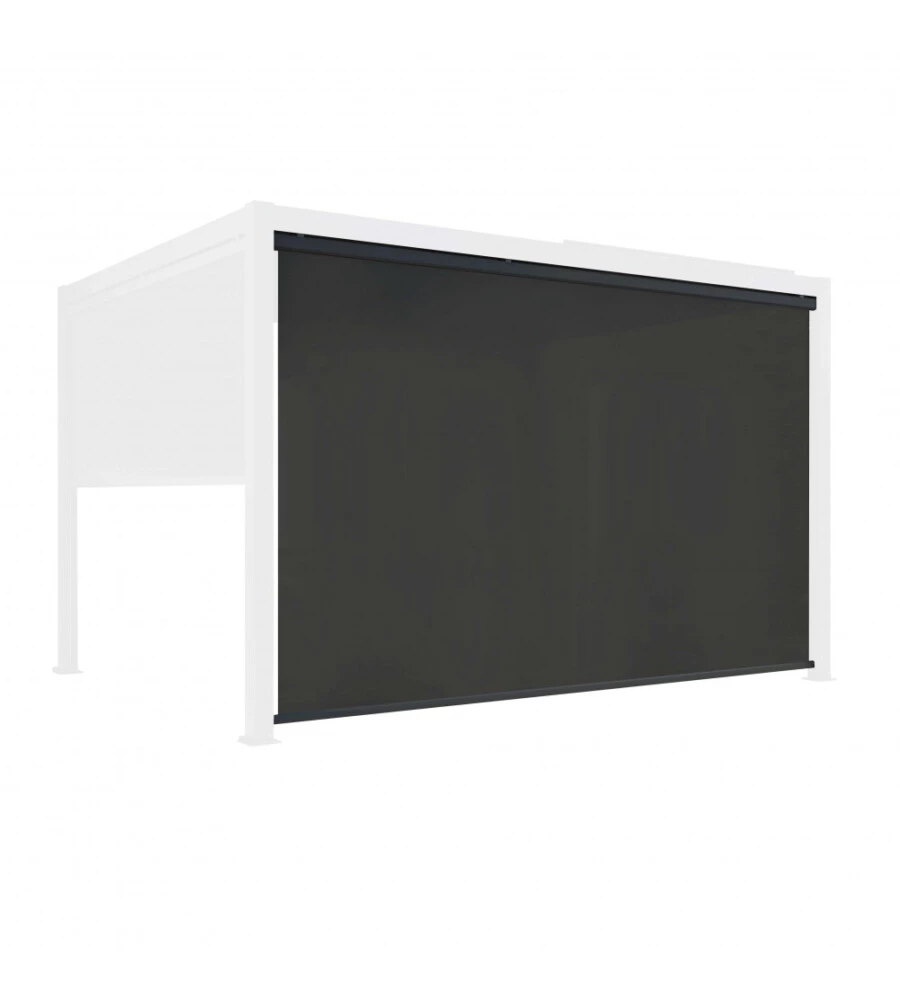 PANNELLO LATERALE PER GAZEBO PERGOLA BIOCLIMATICA DA ESTERNO ELICA GARDEN ANTRACITE, 4X4 MT