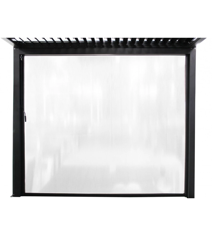 PANNELLO LATERALE MANUALE ELICA GARDEN PER PERGOLA BIOCLIMATICA IN PVC ANTRACITE LATO 3 MT