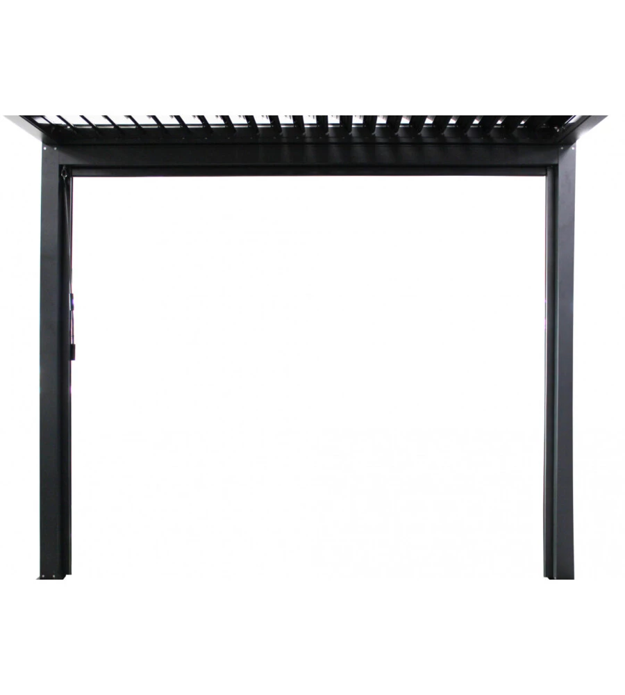 PANNELLO LATERALE MANUALE ELICA GARDEN PER PERGOLA BIOCLIMATICA IN PVC ANTRACITE LATO 3 MT