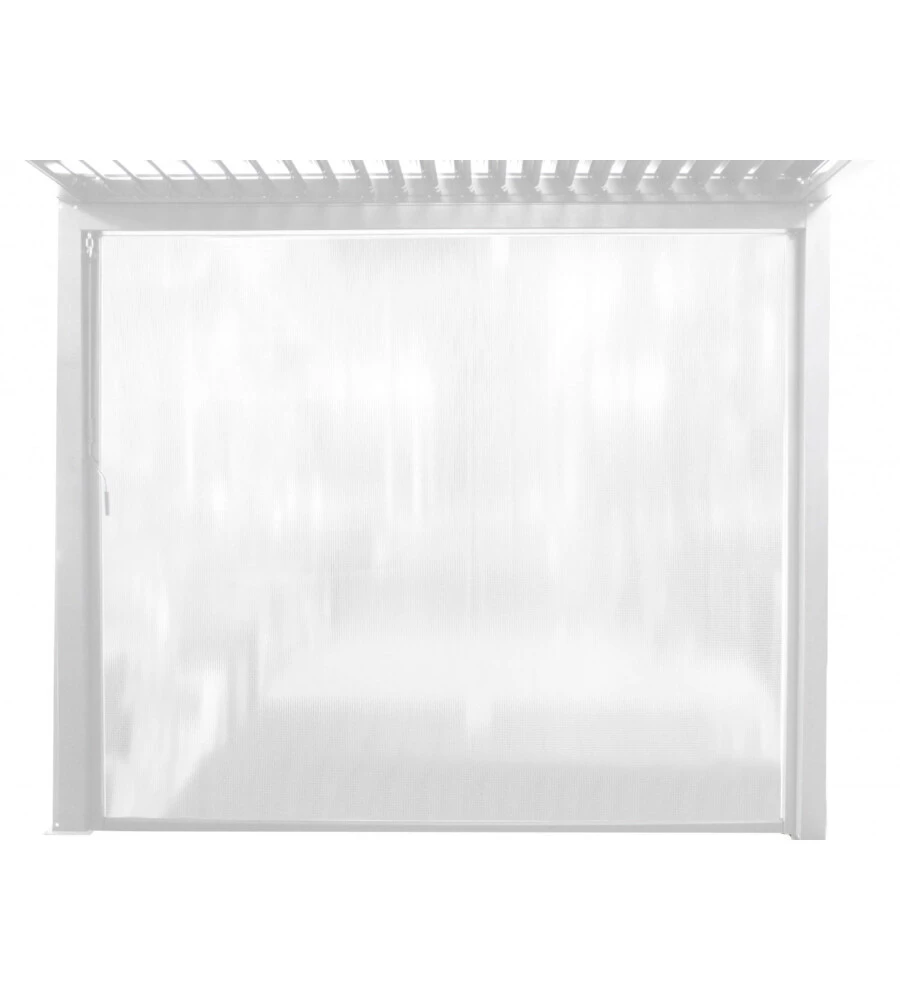 PANNELLO LATERALE MANUALE ELICA GARDEN PER PERGOLA BIOCLIMATICA IN PVC BIANCO LATO 4 MT