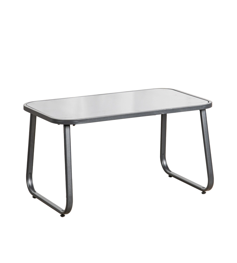 SET DA GIARDINO EUROGARDEN "MAGNOLIA" IN ACCIAIO E TEXTILENE BEIGE 4 SEDUTE E TAVOLINO