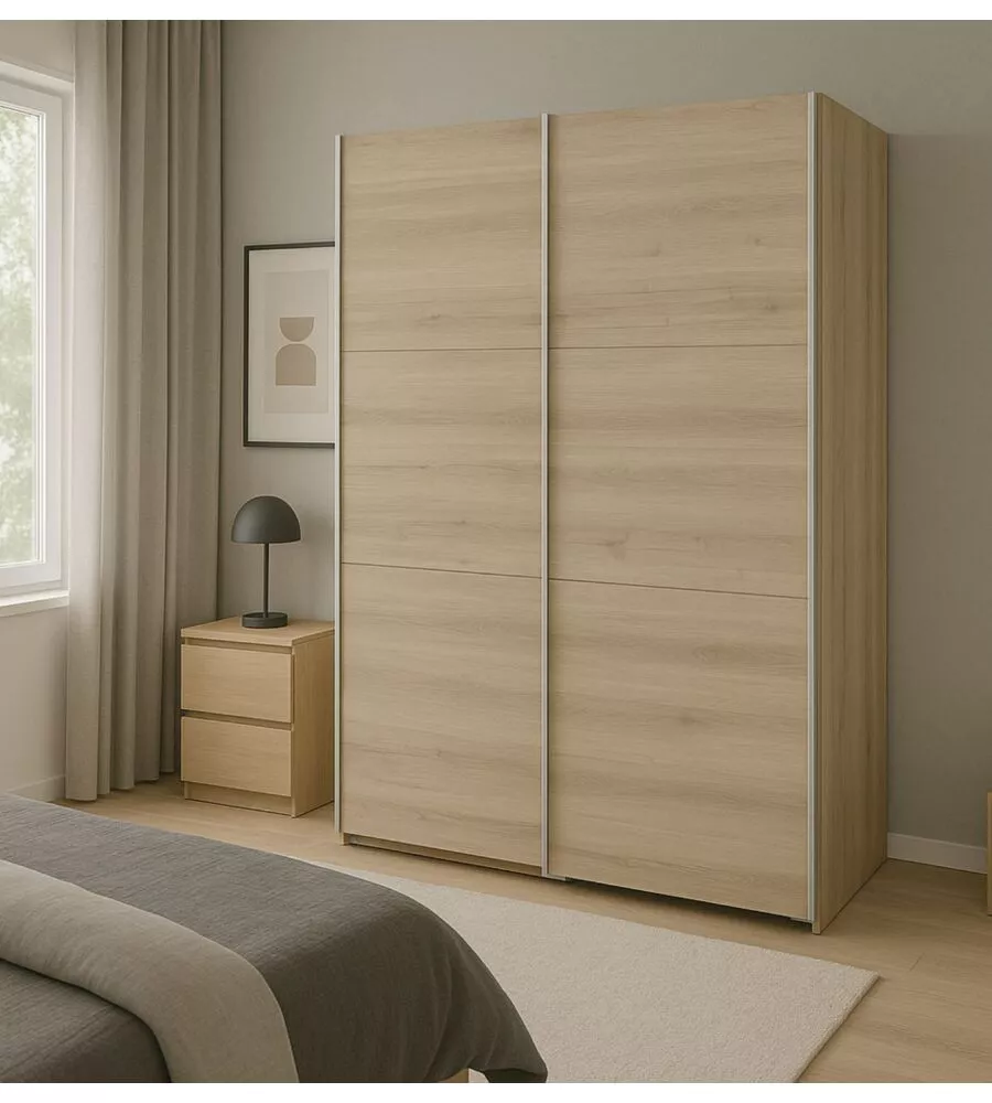 ARMADIO "GHOST" QUERCIA CON ANTE SCORREVOLI, 116X59X203 CM