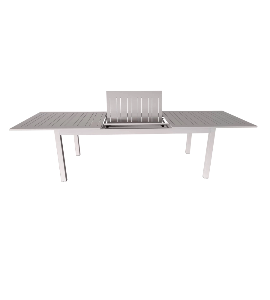 TAVOLO DA ESTERNO ALLUNGABILE EUROGARDEN IN ALLUMINIO GRIGIO CHIARO 216/298X100X75 CM