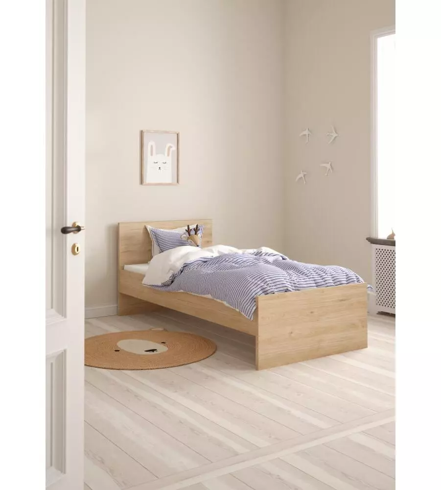 GIROLETTO SINGOLO "NAIA" EFFETTO QUERCIA 90X190 CM