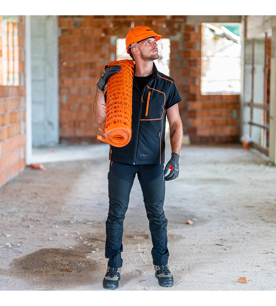 GILET DA LAVORO KAPRIOL "DYNAMIC" NERO/ARANCIONE TG M