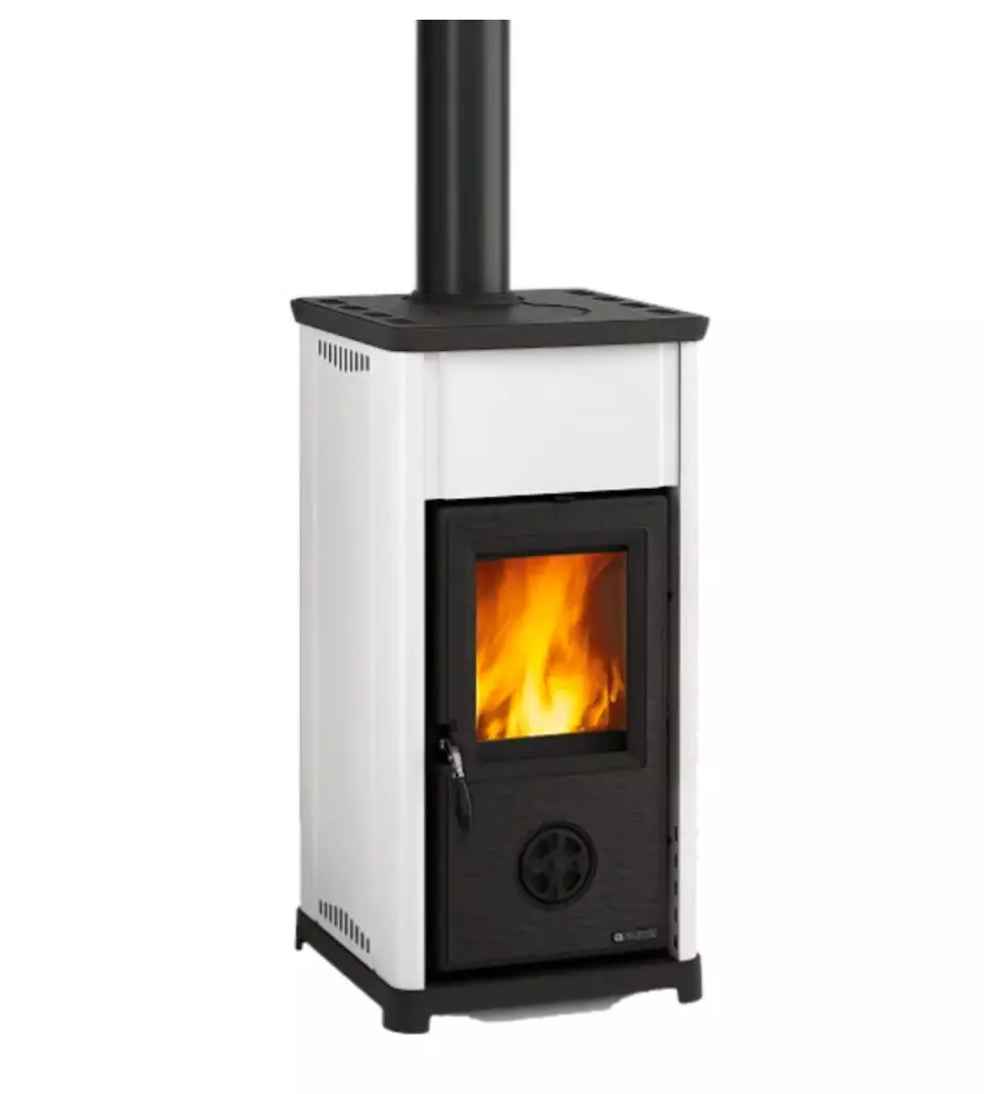 Stufa a legna La Nordica Extraflame "Tea" bianca 7 kW