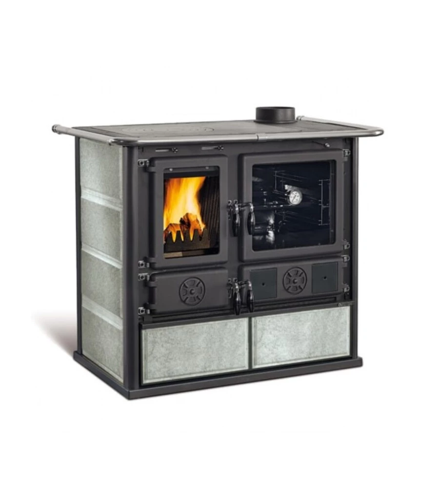 CUCINA A LEGNA LA NORDICA + EXTRAFLAME "ROSA 5.0" PIETRA 8,8 KW