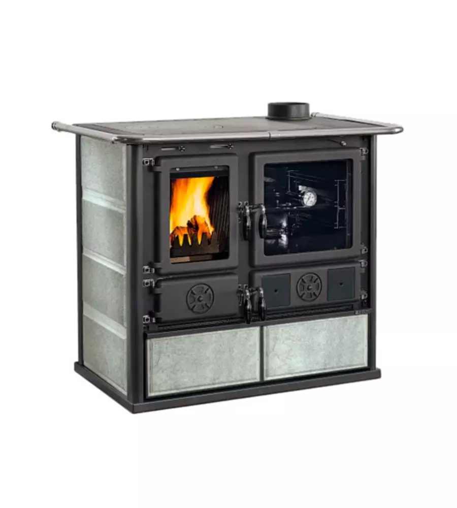 Cucina a legna La Nordica Extraflame "Rosa 5.0" pietra 8.8 kW