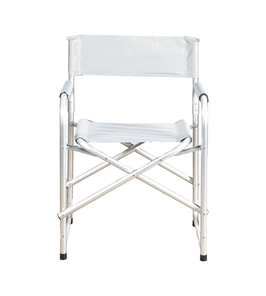 SEDIA DA CAMPEGGIO PIEGHEVOLE EUROGARDEN "REGISTA" IN POLIESTERE GRIGIO CHIARO 56X49X80 CM
