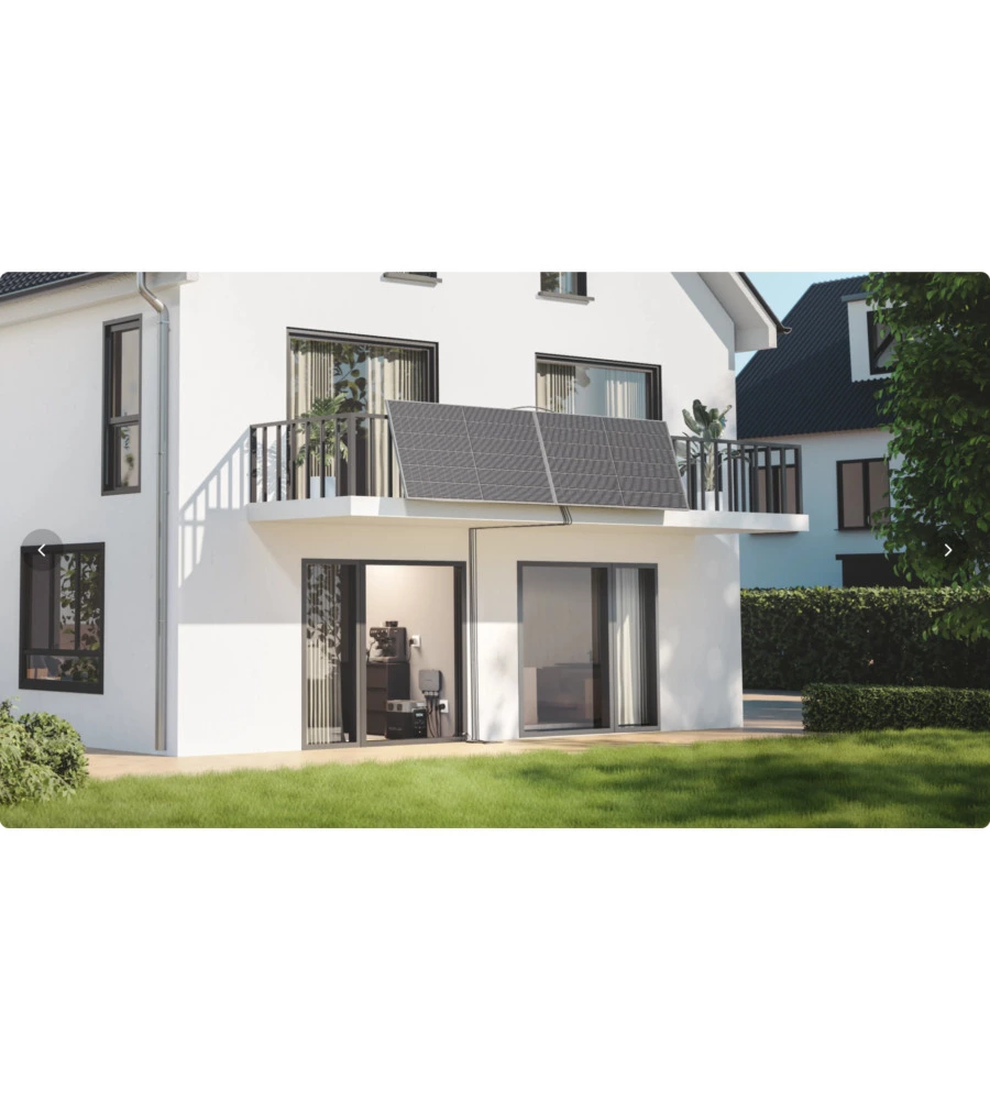 KIT FOTOVOLTAICO DA BALCONE ECOFLOW "POWERSTREAM" CON PANNELLI SOLARI 2X400W E MICROINVERTER