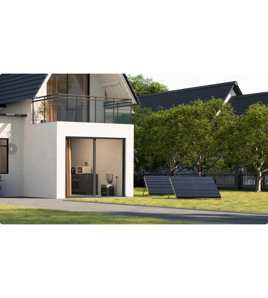 KIT FOTOVOLTAICO DA BALCONE ECOFLOW "POWERSTREAM" CON PANNELLI SOLARI 2X400W E MICROINVERTER