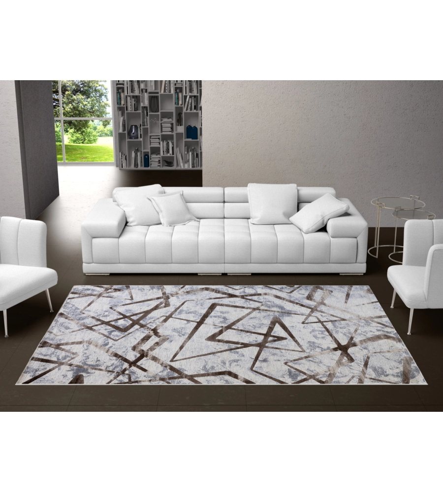 TAPPETO "DOUBLE" MARRONE, 160X230 CM