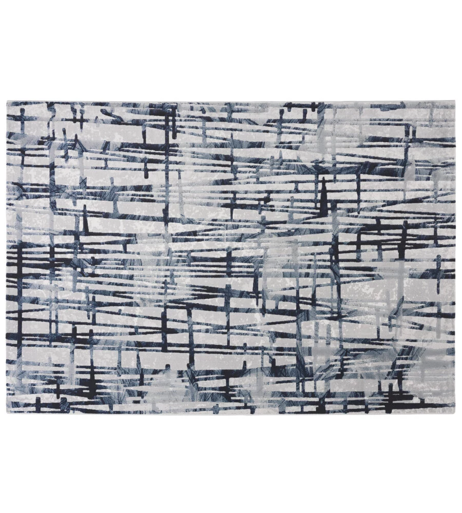 TAPPETO "DOUBLE" CELESTE, 110X170 CM