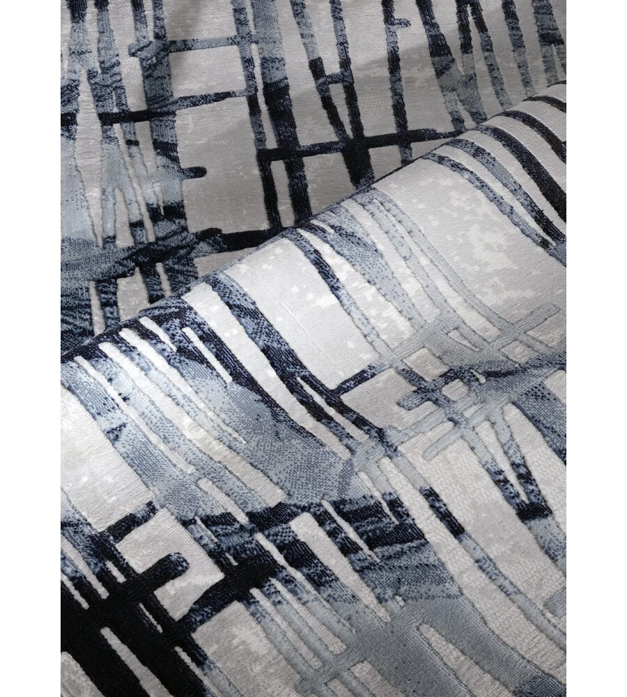 TAPPETO "DOUBLE" CELESTE, 133X190 CM