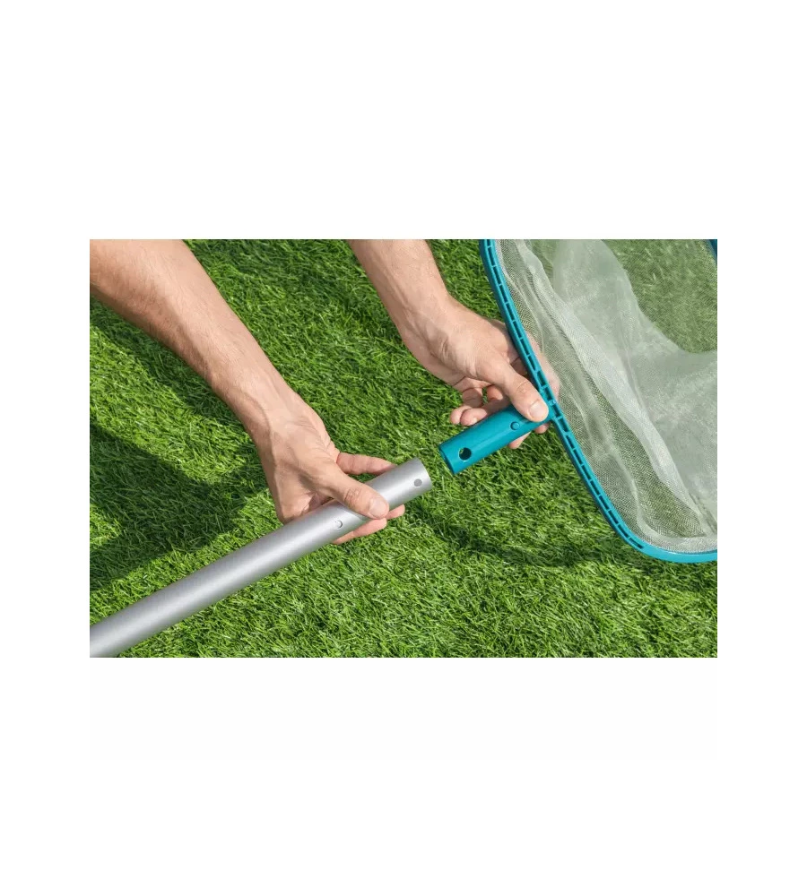 RETINO DI SUPERFICIE A SACCO PER PULIZIA PISCINE BESTWAY AZZURRO 43X30X4,5 CM