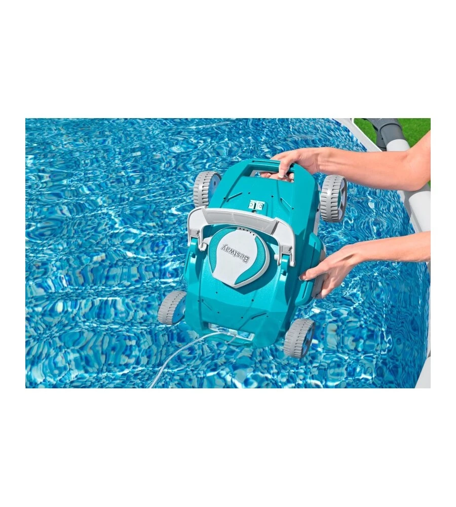 ROBOT PULIZIA PISCINA A BATTERIA BESTWAY "AQUATRONIX" RICARICABILE 2700 L/H