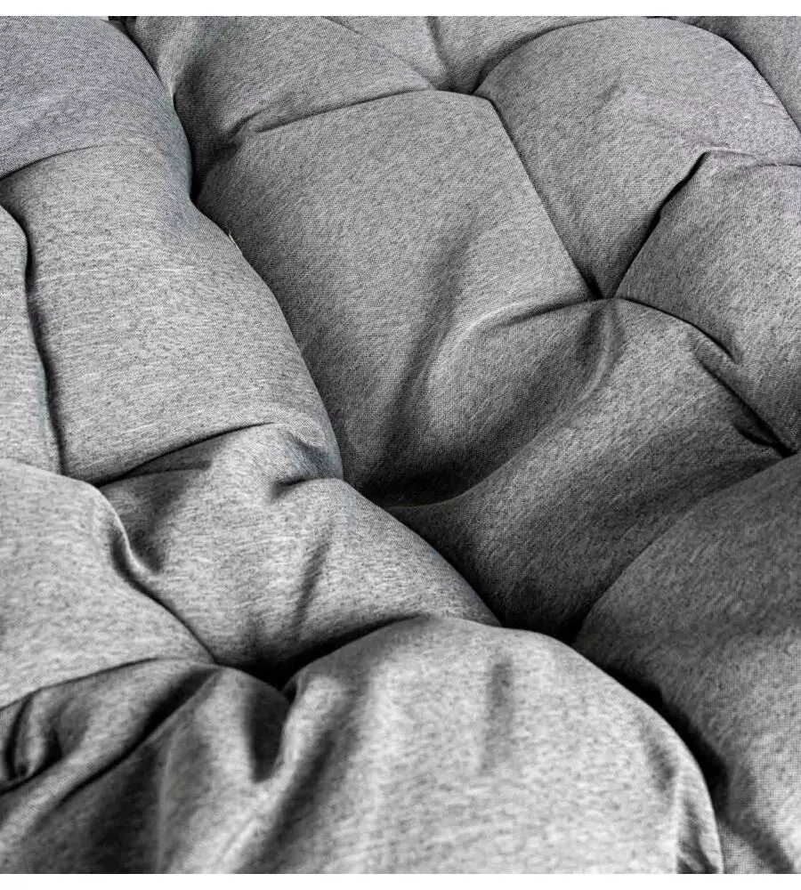 CUSCINO DI RICAMBIO PER POLTRONA SOSPESA EUROGARDEN IN TESSUTO COLORE GRIGIO SCURO SPESSORE 3 CM