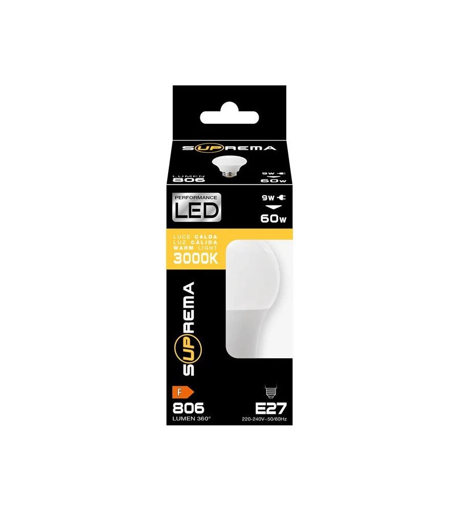 SET 4 LAMPADINE LED E27 60W 3000K 806LM