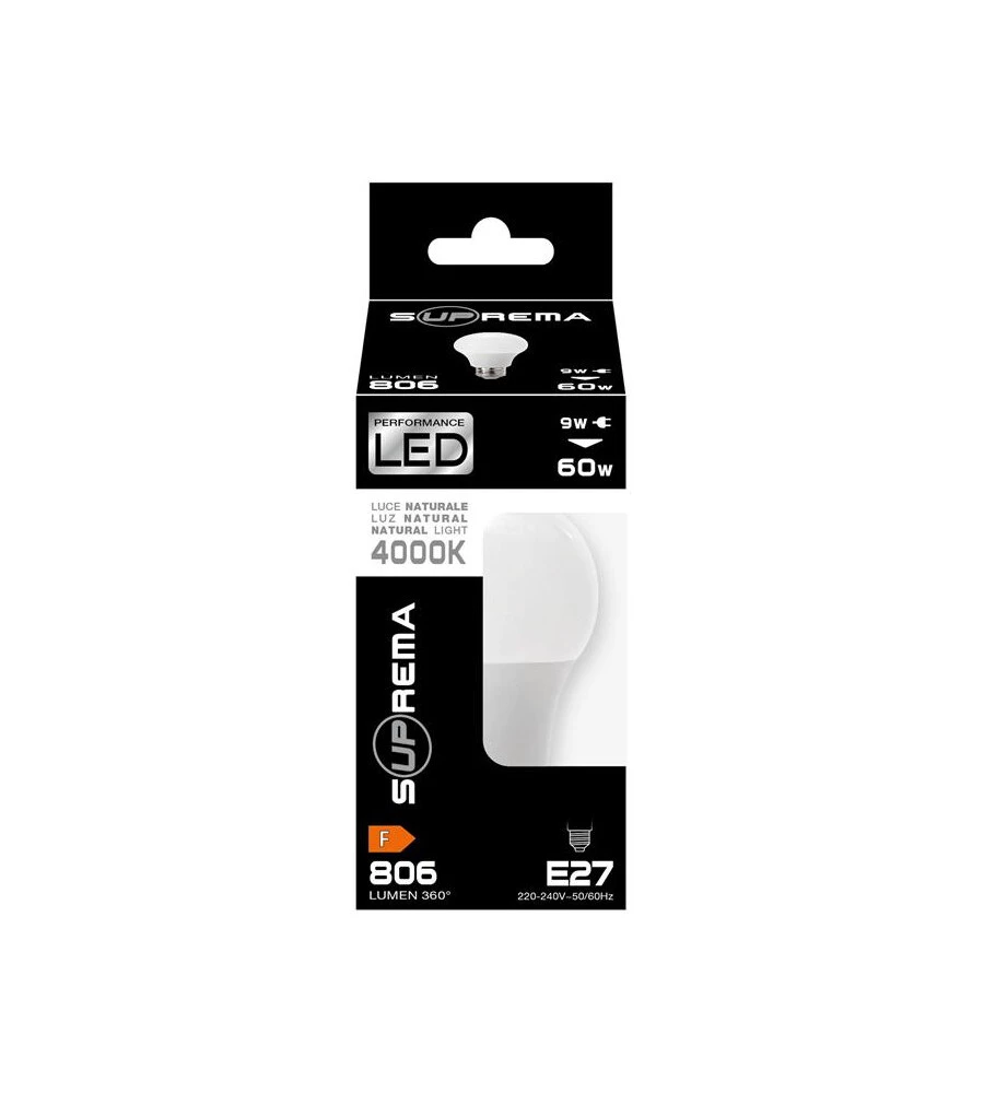 SET 4 LAMPADINE LED E27 60W 4000K 806LM