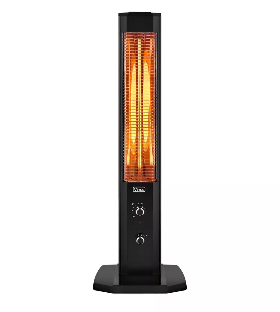 STUFA AD INFRAROSSI VERTICALE VINCO 1200W NERA
