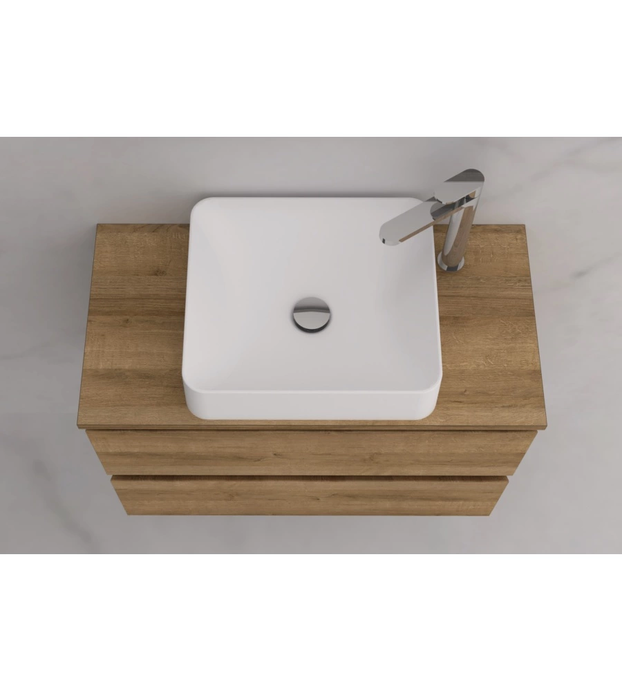 MOBILE BAGNO "LEONARDO" ROVERE CON LAVELLO AD APPOGGIO, 78X40X50 CM
