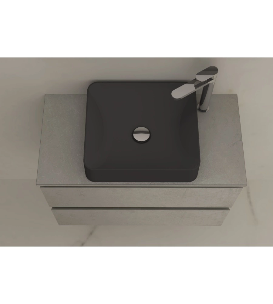 MOBILE BAGNO "LEONARDO" CEMENTO CON LAVELLO AD APPOGGIO, 78X40X50 CM