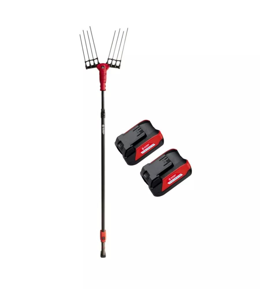 ABBACCHIATORE OLIVE A BATTERIA BLUE BIRD "OLIMPO 23-56 AT" MOVIMENTO OSCILLATORIO LATERALE 21V + 2 BATTERIE 21V 5AH + ASTA TELESCOPICA 2,2-3,1 MT