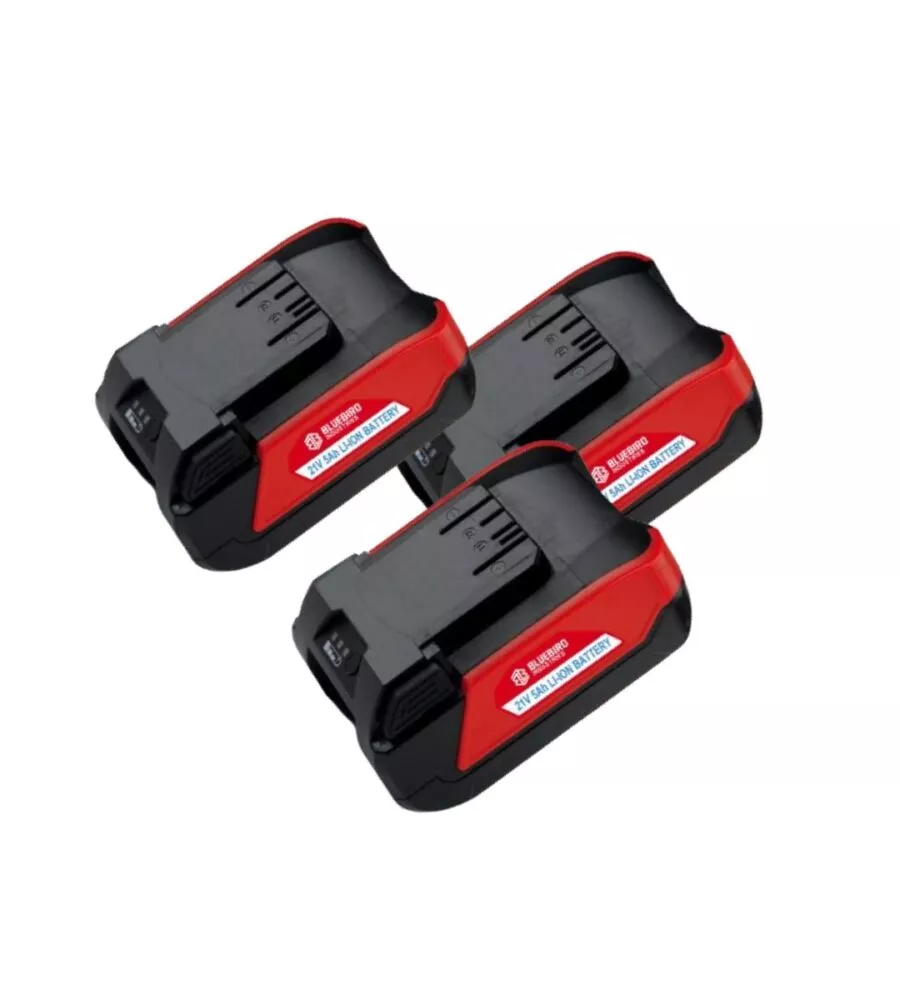 ABBACCHIATORE OLIVE A BATTERIA BLUE BIRD "OLIMPO 23-56" MOVIMENTO OSCILLATORIO LATERALE 21V + 3 BATTERIE 21V 5AH