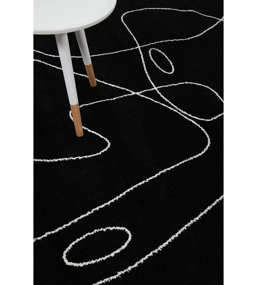 TAPPETO "ATELIER" NERO, 133X190 CM