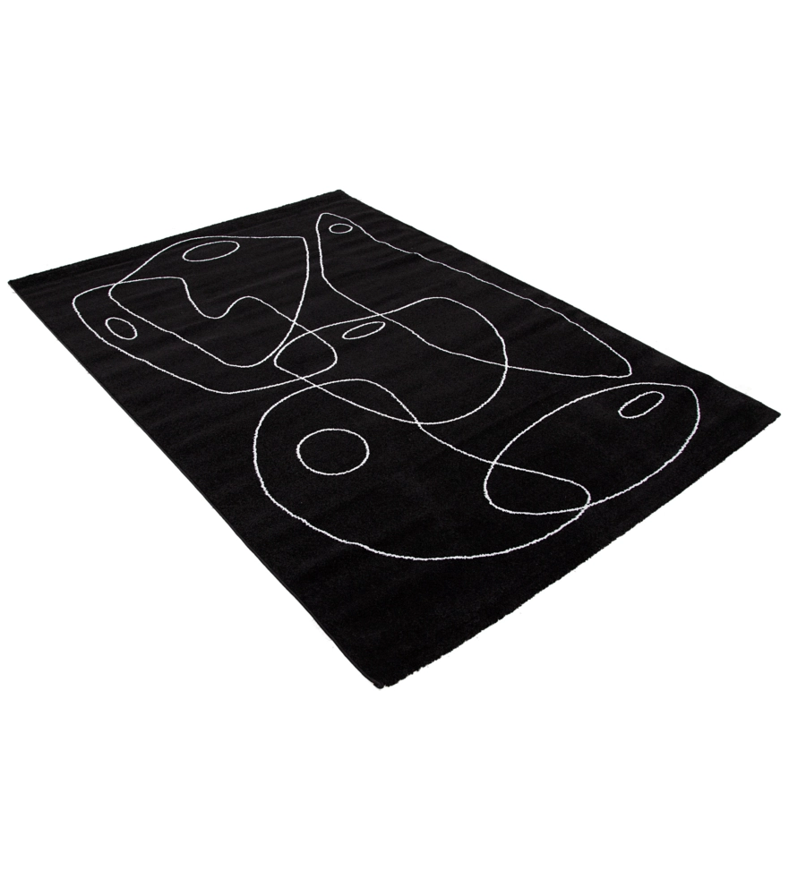 TAPPETO "ATELIER" NERO, 133X190 CM