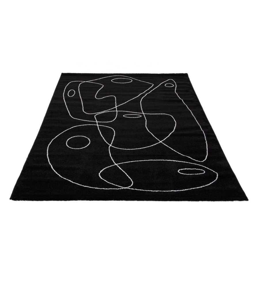 TAPPETO "ATELIER" NERO, 160X230 CM