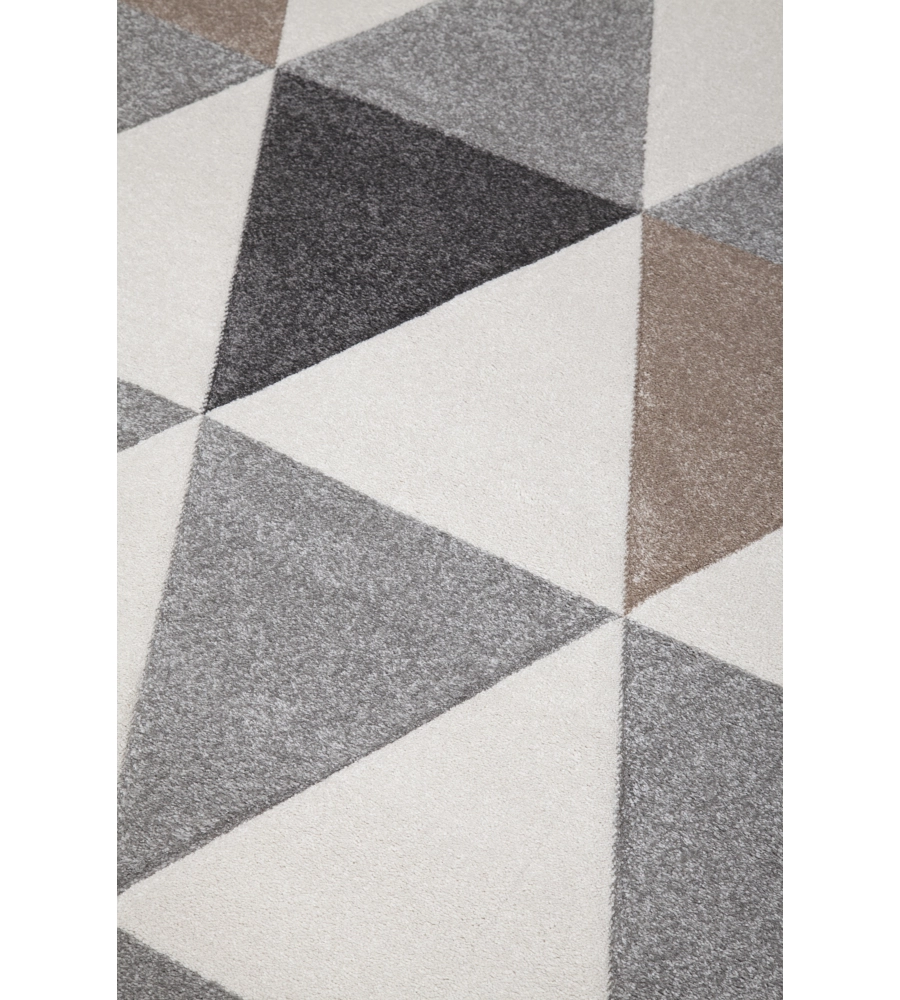 TAPPETO "EDITION" TRIANGOLI GRIGI, 160X230 CM