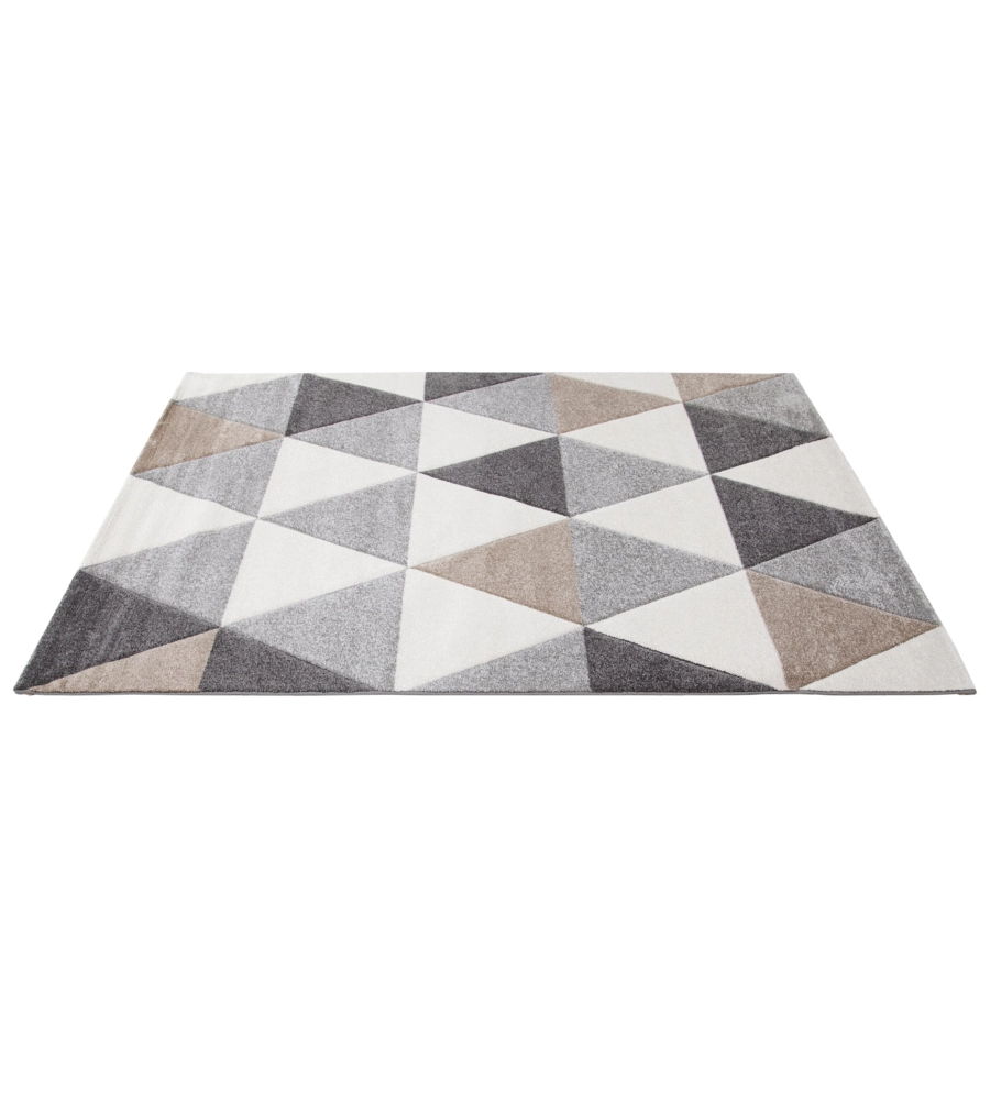 TAPPETO "EDITION" TRIANGOLI GRIGI, 160X230 CM