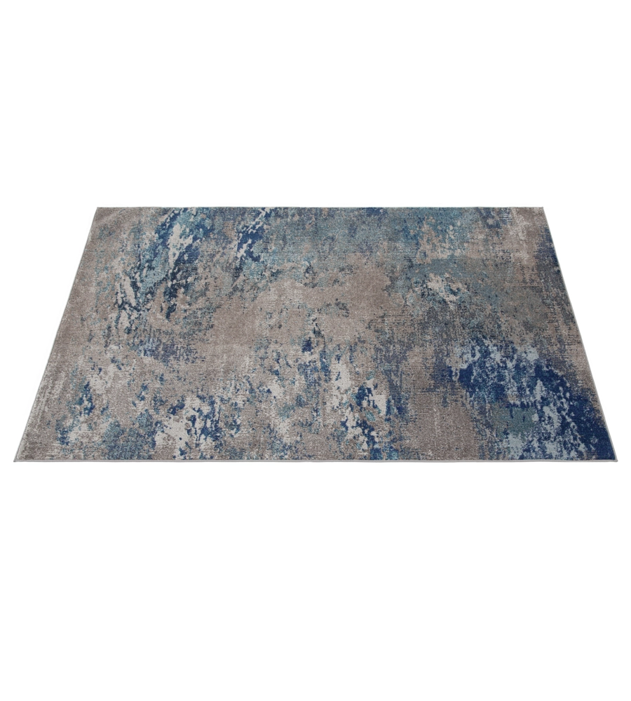 TAPPETO "SOHO" ECRU BLU, 230X160 CM