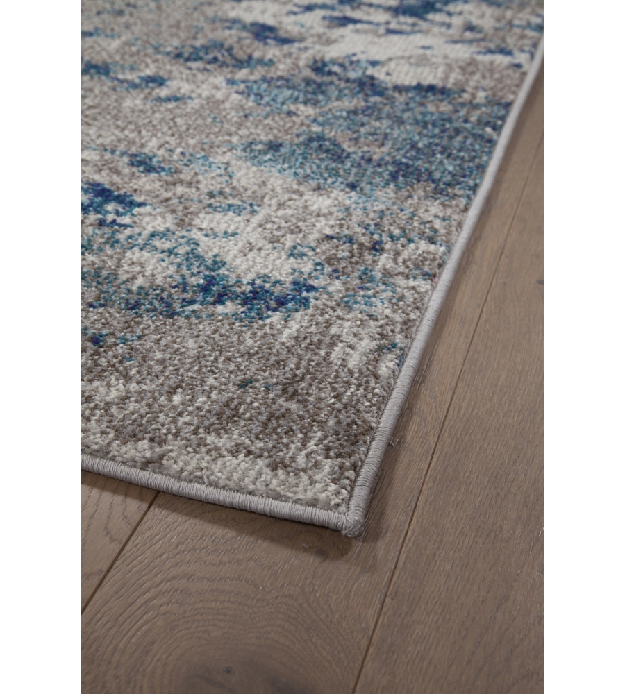 TAPPETO "SOHO" ECRU BLU, 230X160 CM