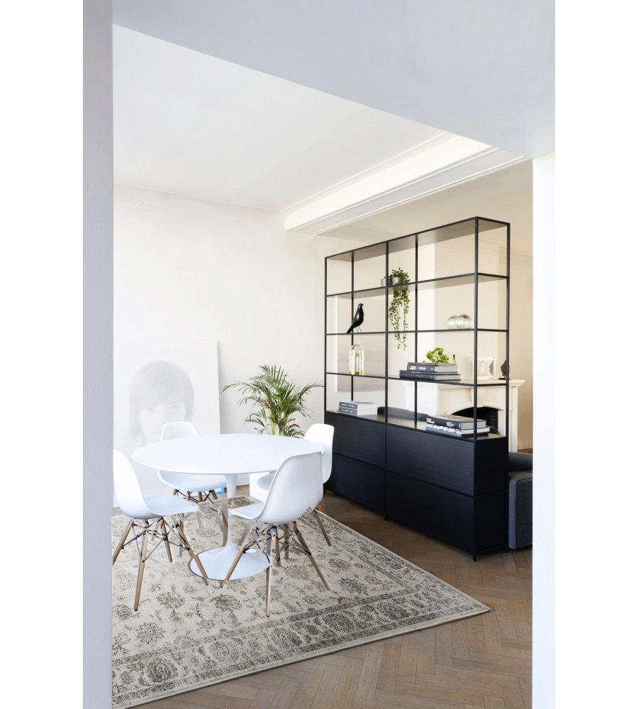 TAPPETO "VINTAGE" GRIGIO FLOREALE, 160X230 CM