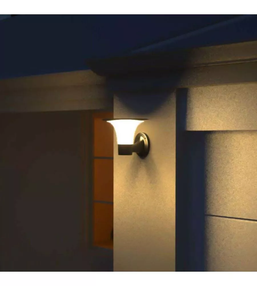 APPLIQUE SOLARE 15W CON BATTERIA NERA IP65