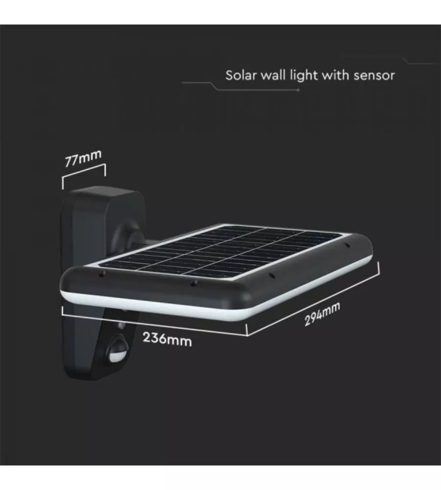 APPLIQUE SOLARE NERA RETTANGOLARE, 23,6X29,4 CM